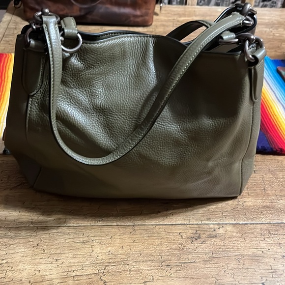 Coach Edie Leather Army Green Shoulder BAG - Picture 3 of 10